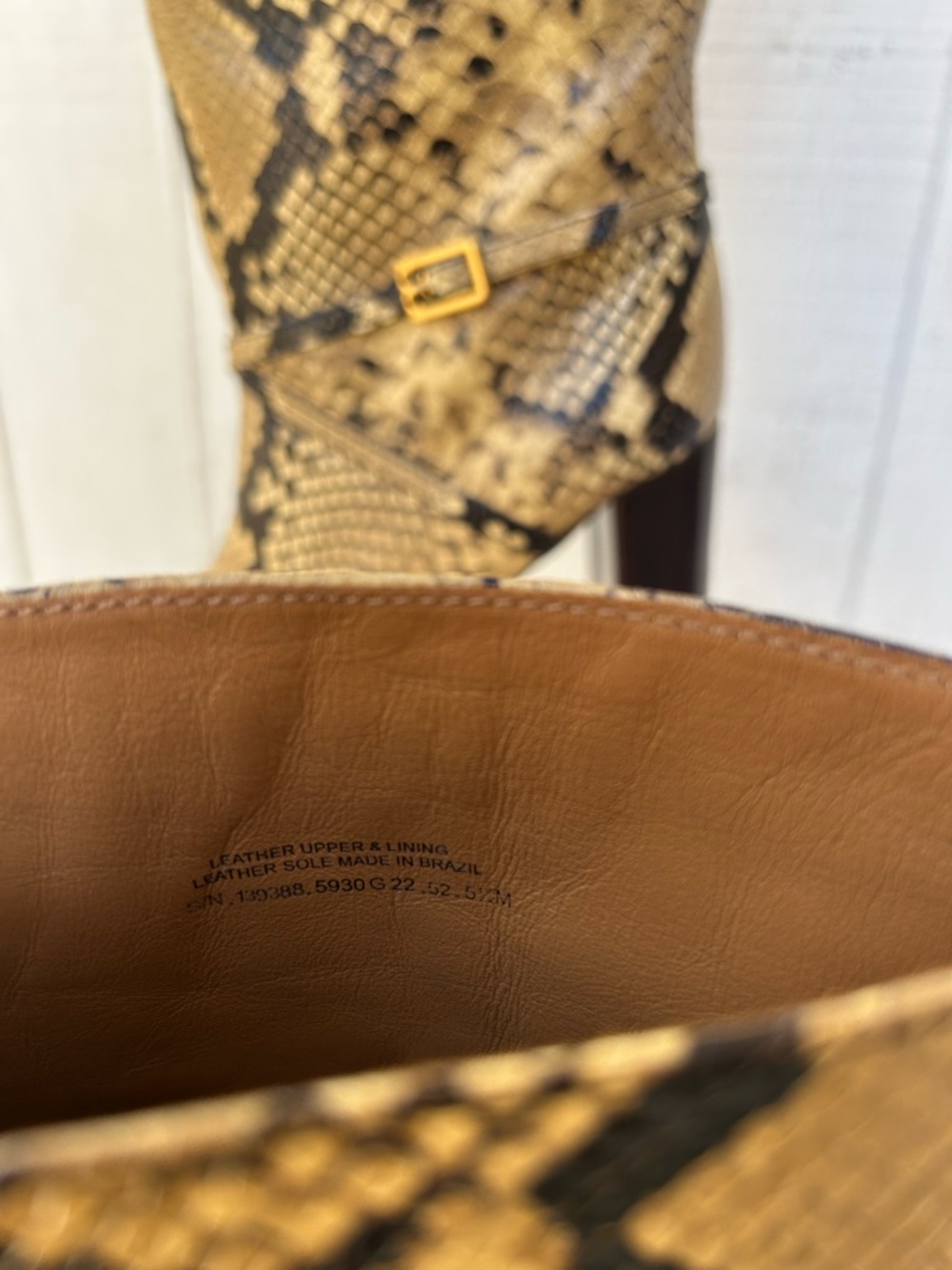 Tory Burch women Diamant Lux Snakeskin Knee High Boot NEW siz 5.5
In Sand Drift. - Picture 10 of 16